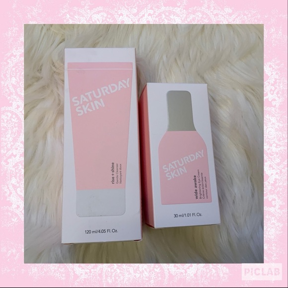 Saturday Skin Wide Awake Brightening Eye Cream & Rise + Shine Gentle Cleanser
